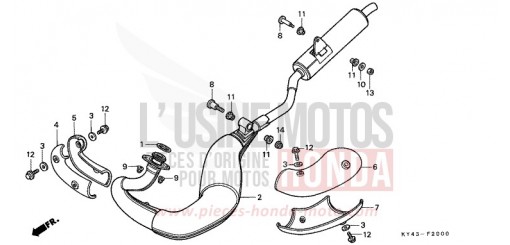 SILENCIEUX D'ECHAPPEMENT NSR125RK de 1989
